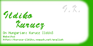ildiko kurucz business card
