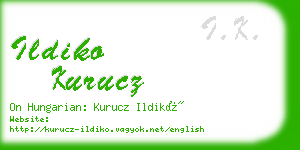 ildiko kurucz business card